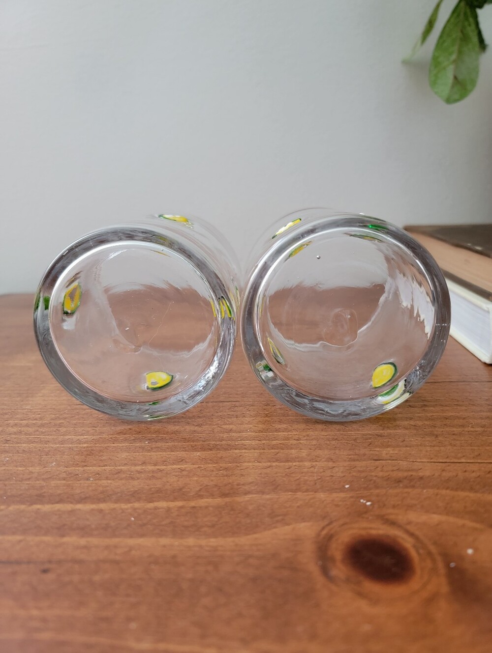 Set Of 2 Lime Lemon Icon Charm Juice Drinking Glasses Drinkware - Picture 6 of 8